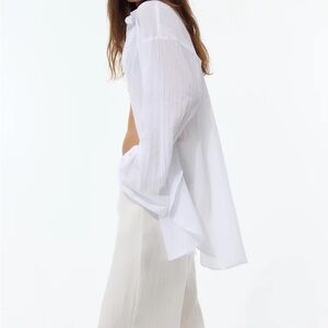 H&M Textured Elegant White  Shirt